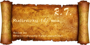 Rudinszky Tímea névjegykártya