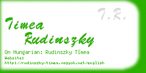 timea rudinszky business card